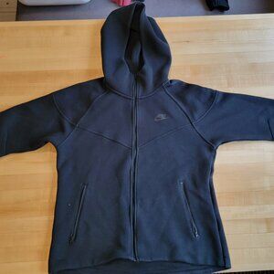Nike black zip up hooded sweatshirt